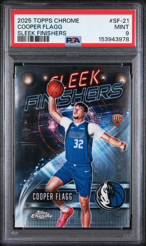 Cooper Flagg 2025 Topps Chrome RC Rookie Card #SF-21 PSA 9-Powers Sports Memorabilia