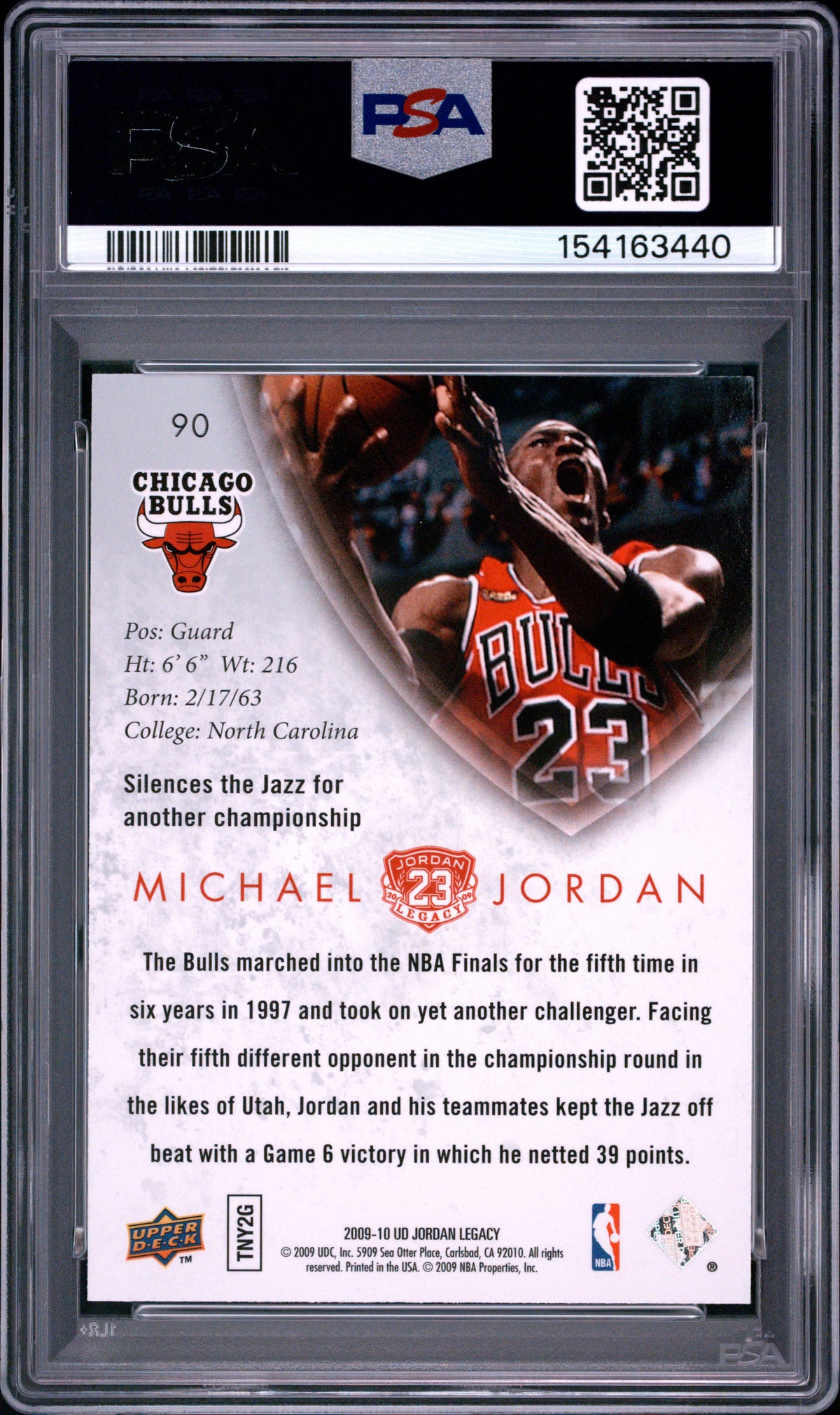 Michael Jordan 2009 Upper Deck Legacy Gold Card #90 PSA 9