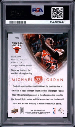 Michael Jordan 2009 Upper Deck Legacy Gold Card #90 PSA 9