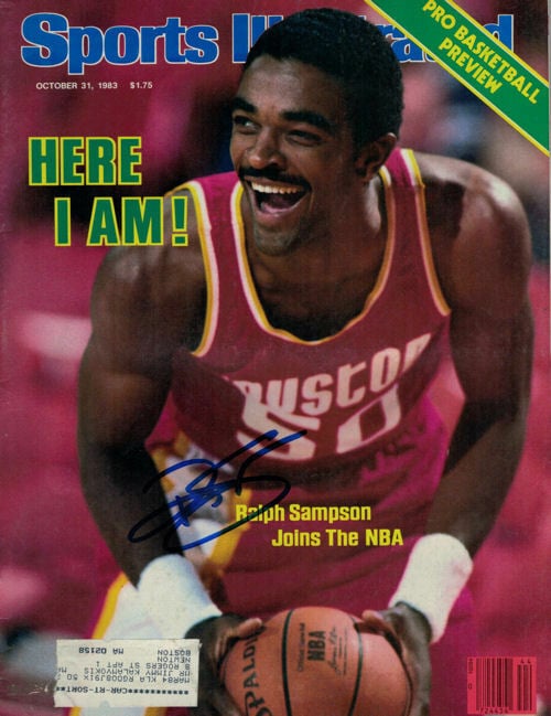 Ralph Sampson October 31, 1983 Houston Rockets Signed Sports Illustrated-Powers Sports Memorabilia
