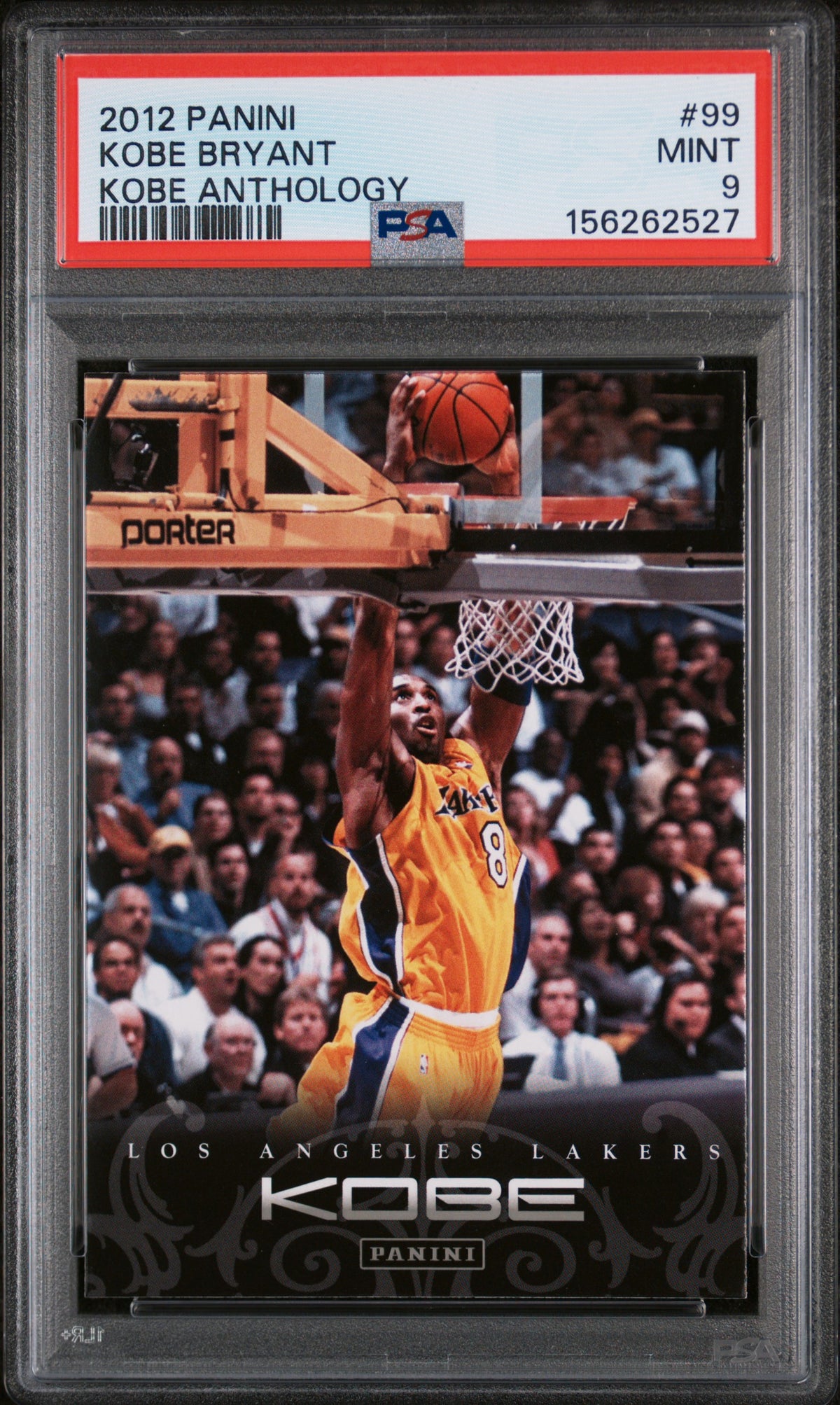 Kobe Bryant 2012 Panini Kobe Anthology Lakers Card #99 PSA 9