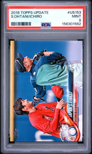 Shohei Ohtani Ichiro Suzuki 2018 Topps Update Rookie Card #US153 PSA 9