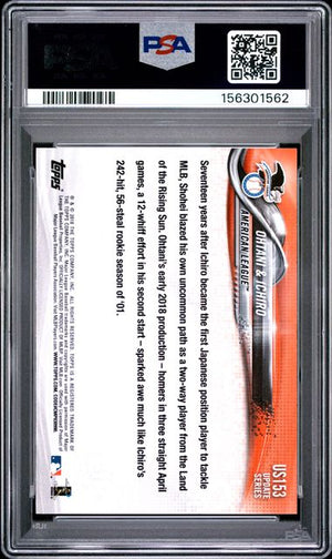 Shohei Ohtani Ichiro Suzuki 2018 Topps Update Rookie Card #US153 PSA 9