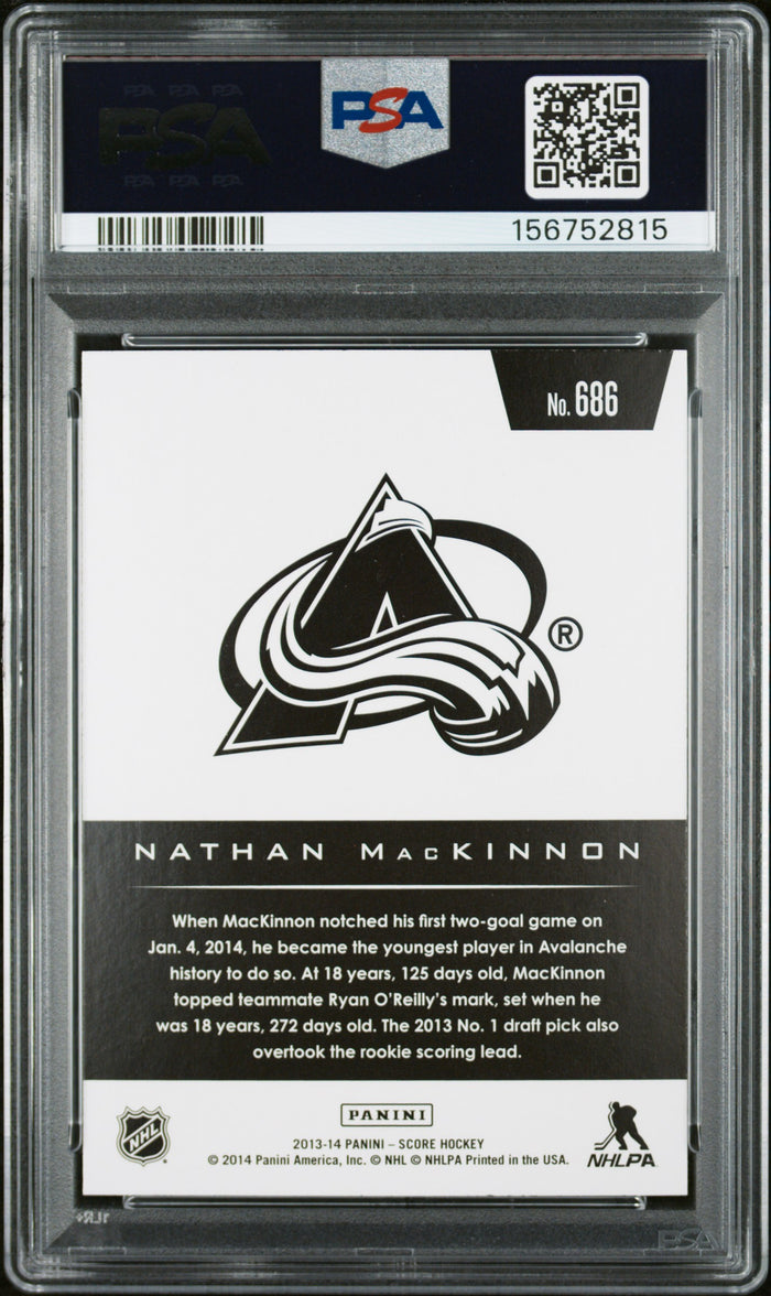 Nathan MacKinnon 2013 Panini RC Rookie Card #686 PSA 9-Powers Sports Memorabilia