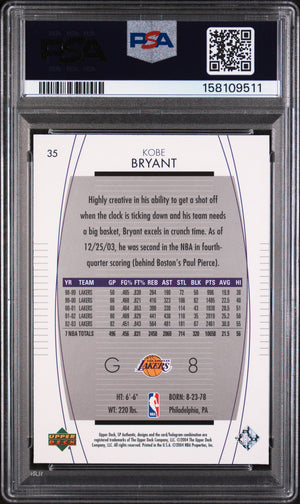 Kobe Bryant 2003 SP Authentic Lakers Card #35 PSA 9