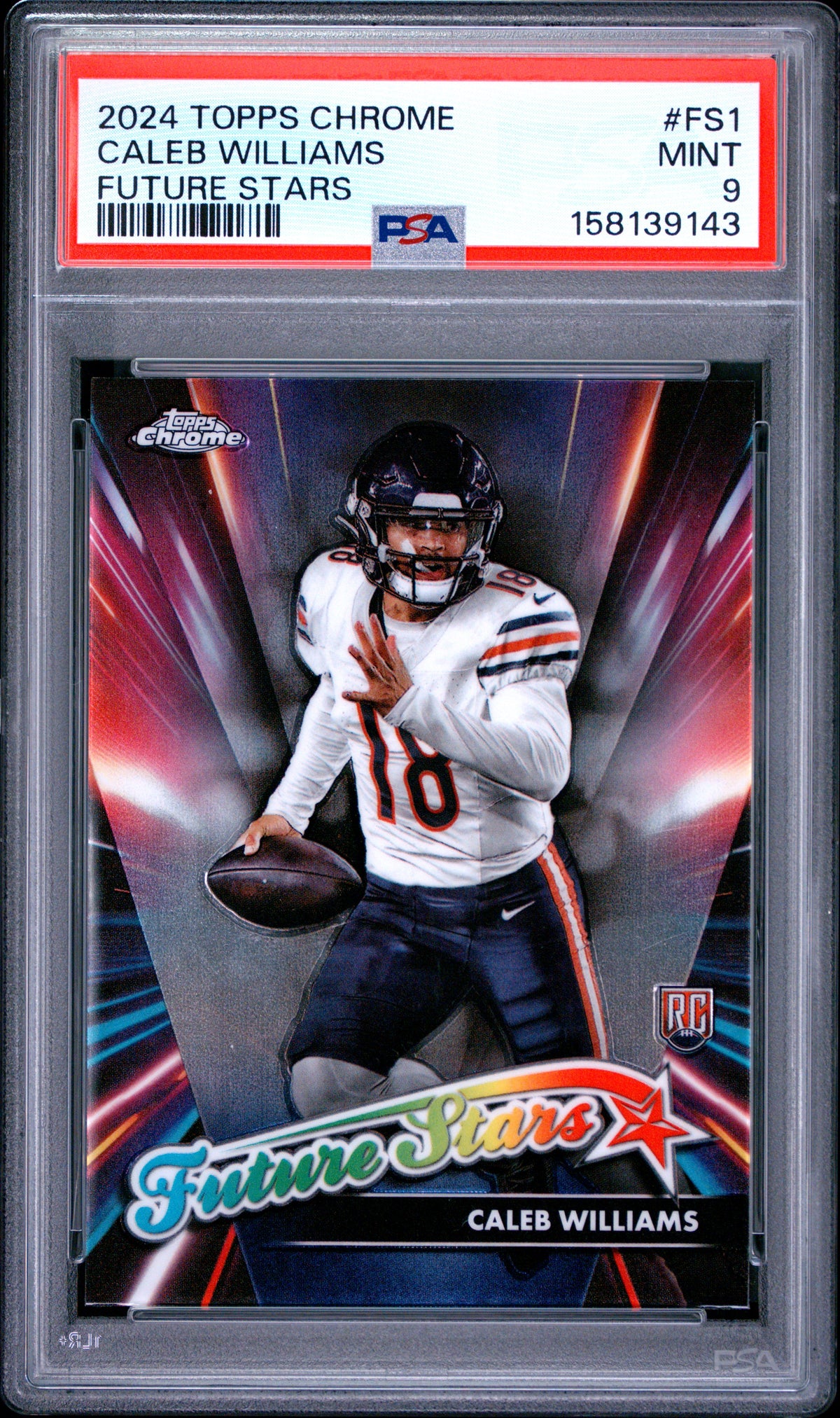 Caleb Williams 2024 Topps Chrome Future Stars Rookie Card #FS1 PSA 9