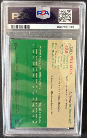 Will Clark 2023 Topps Chrome Orange Card #485 PSA 9 Auto 10 4/25-Powers Sports Memorabilia