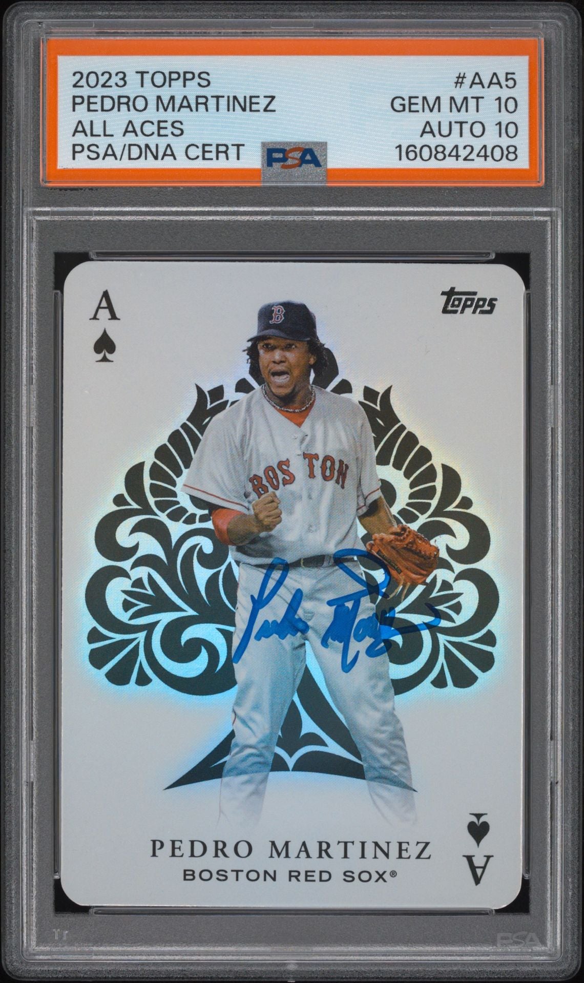 Pedro Martinez 2023 Topps All Aces Card #AA5 PSA 10 Auto 10 Cert #160842408