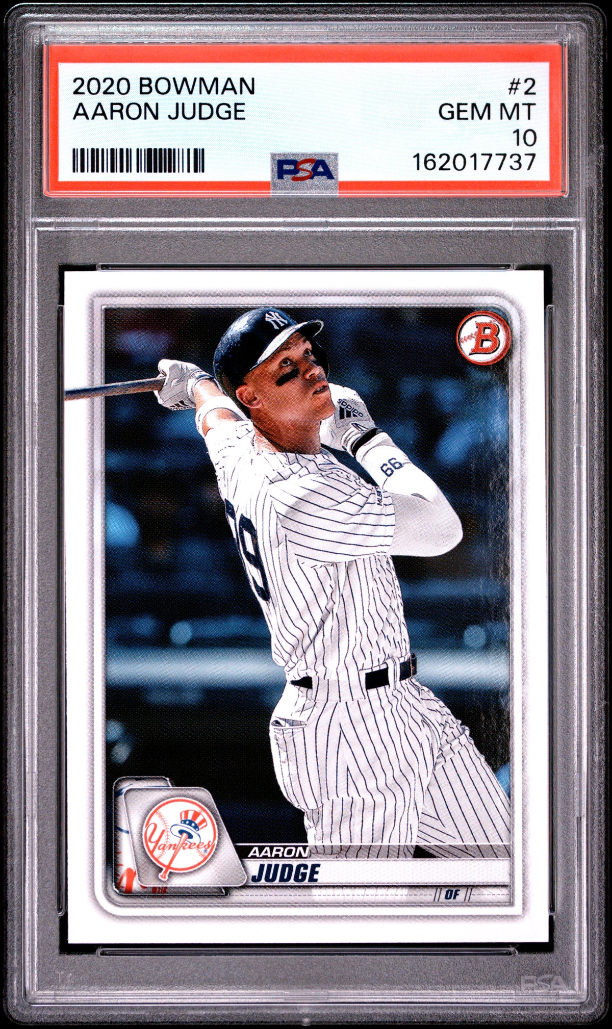 Aaron Judge 2020 Bowman New York Yankees Card #2 PSA 10