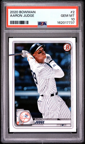 Aaron Judge 2020 Bowman New York Yankees Card #2 PSA 10