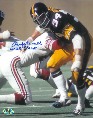 Andy Russell Autographed Pittsburgh Steelers 8x10 Photo 2X SB Champs (Super Bowl)-Powers Sports Memorabilia