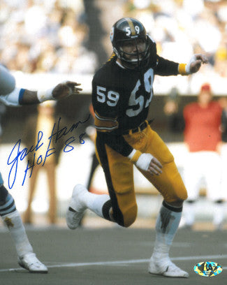 Jack Ham Autographed Pittsburgh Steelers 8x10 Photo w/ HOF 88 - MAB Hologram/COA-Powers Sports Memorabilia
