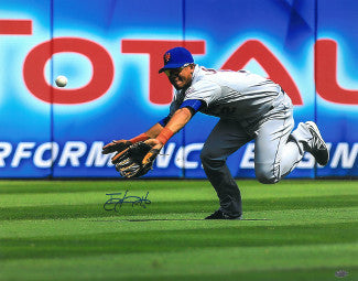 Juan Lagares Autographed New York Mets 16x20 Photo (diving catch)-Powers Sports Memorabilia