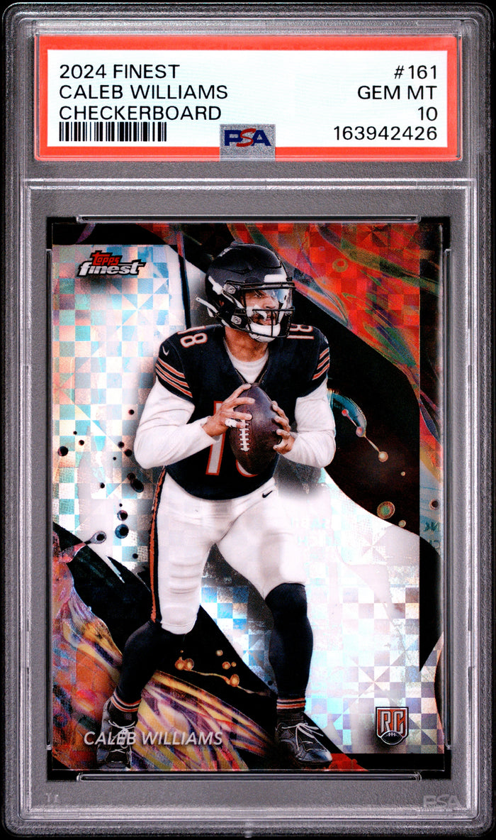 Caleb Williams 2024 Topps Finest Checkerboard Rookie Card #161 PSA 10-Powers Sports Memorabilia