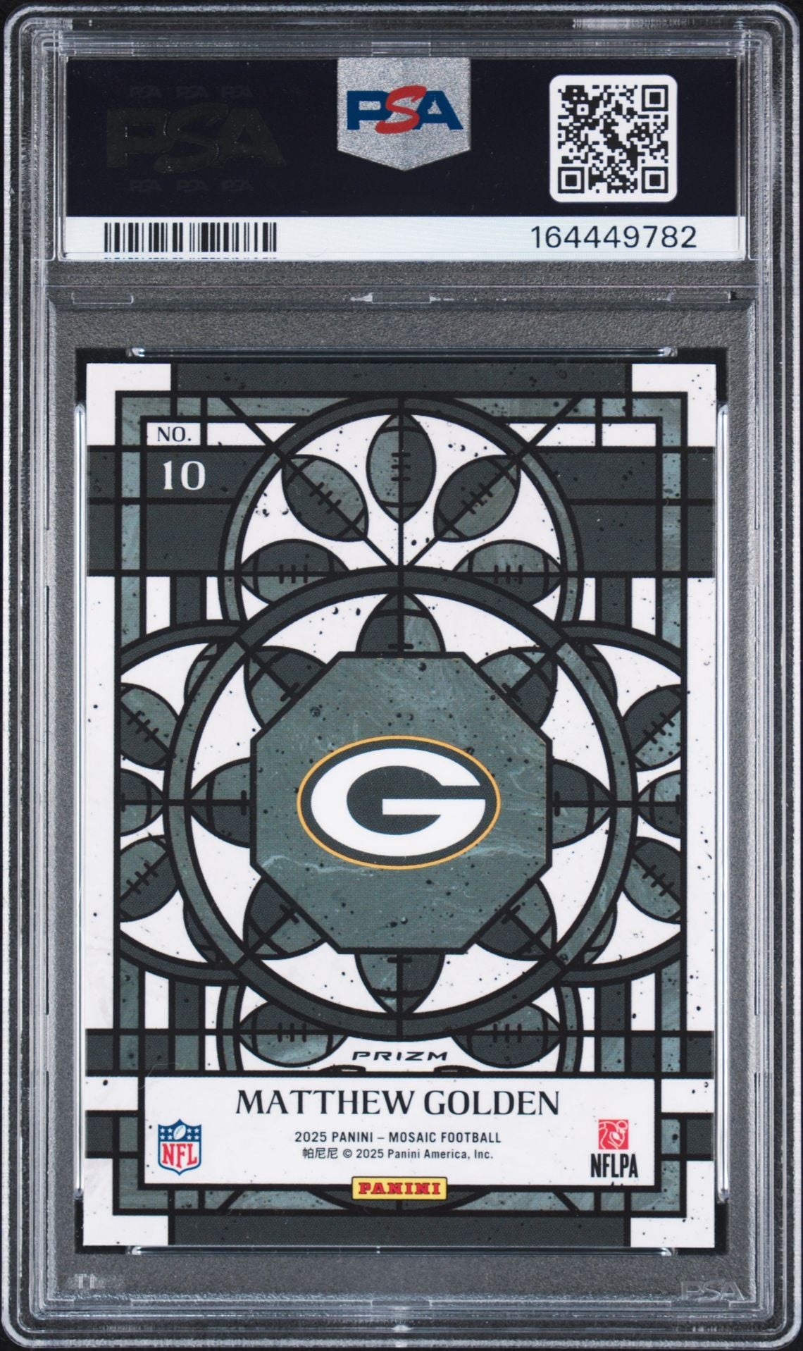 Matthew Golden 2025 Mosaic Stained Glass Rookie Card #10 PSA 10 Auto 10