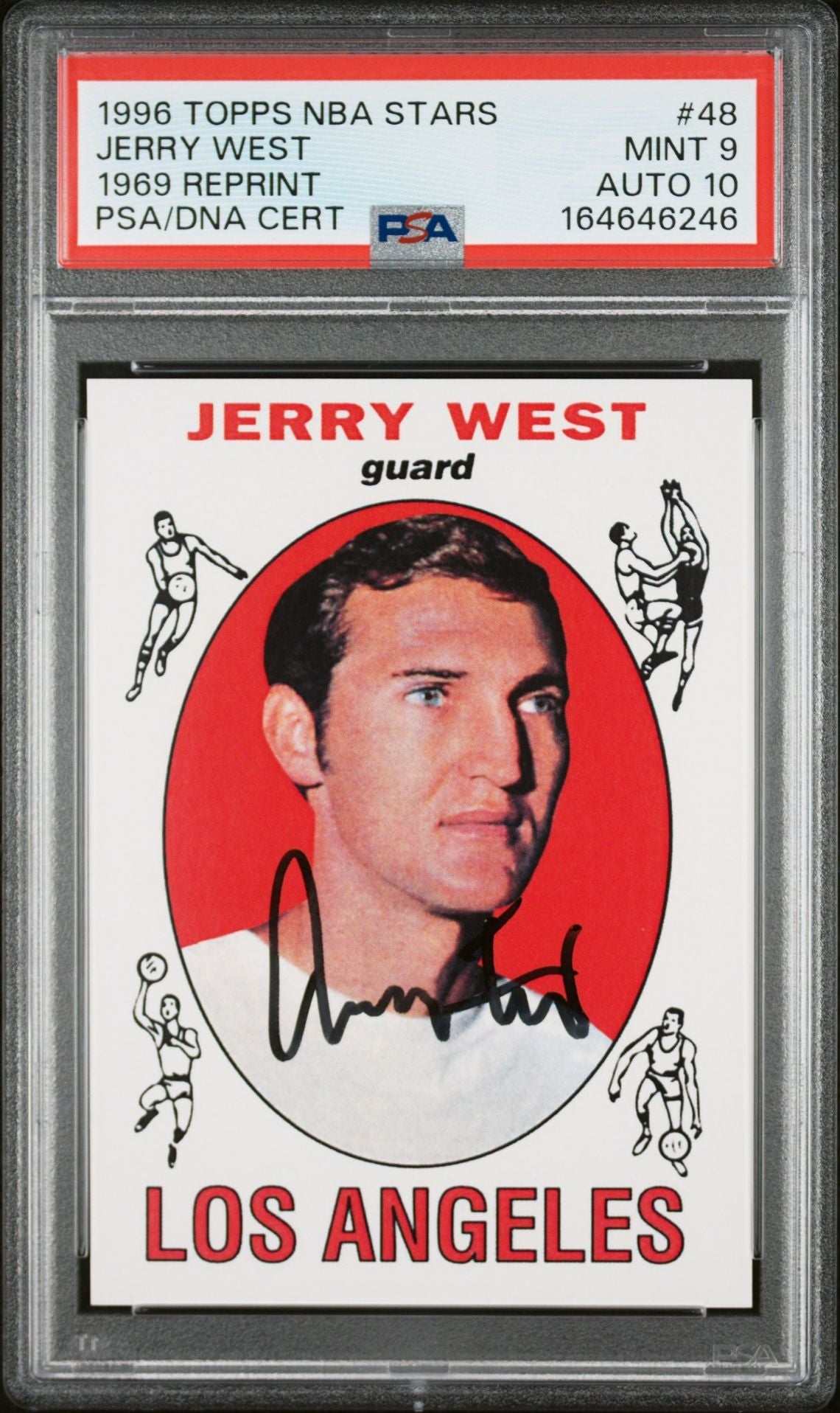 Jerry West 1996 Topps Stars Card #48 PSA 9 Auto 10 164646246