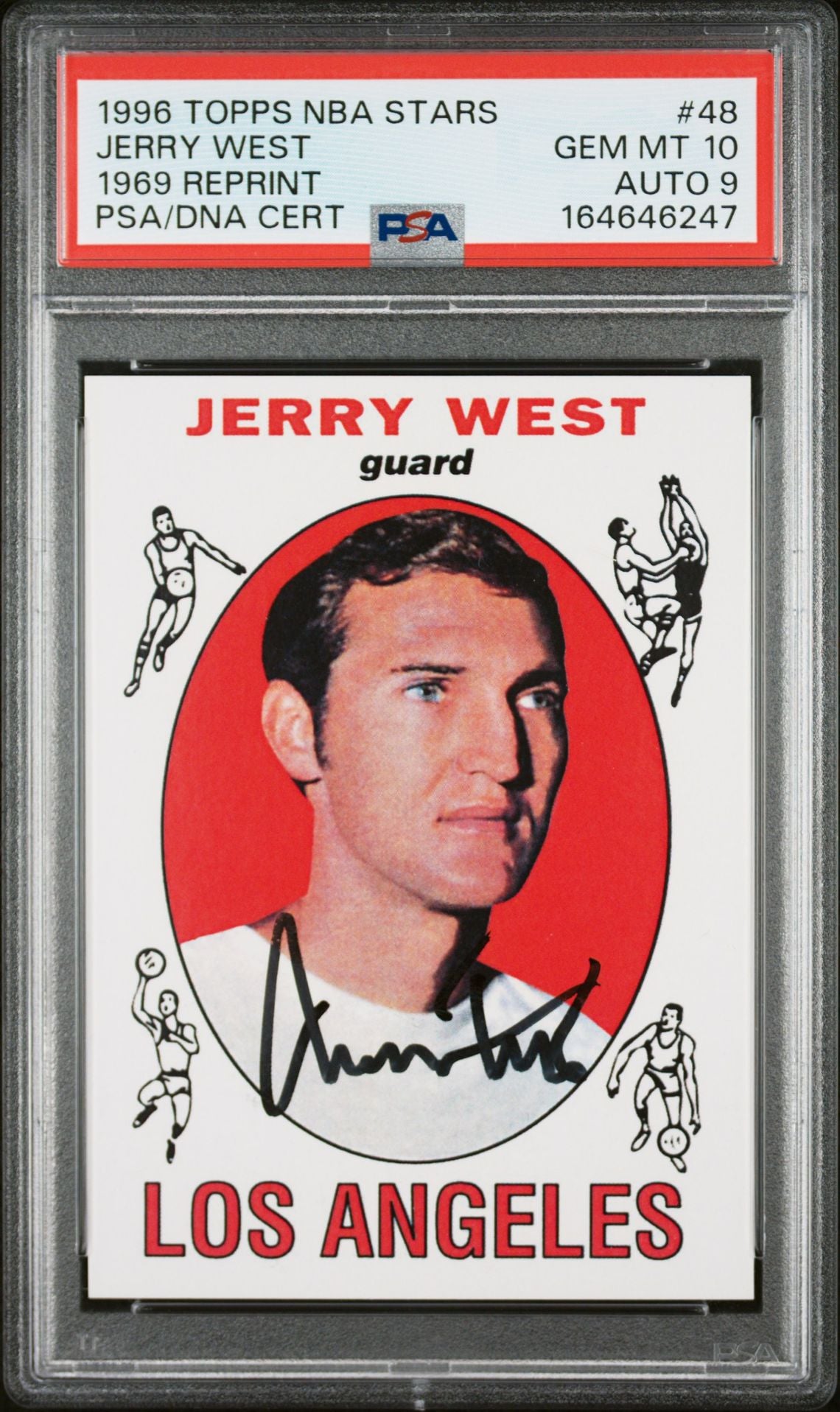 Jerry West 1996 Topps Stars Card #48 PSA 10 Auto 9 164646247