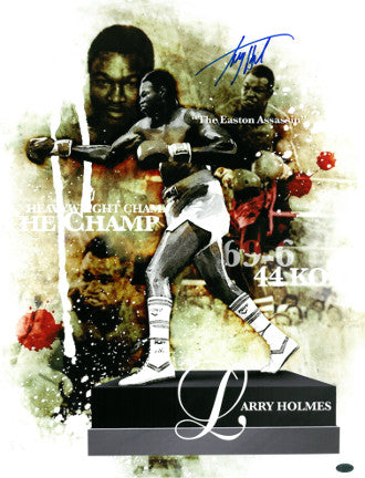 Larry Holmes Autographed Boxing 16x20 Photo Collage (Easton Assassin)-Powers Sports Memorabilia