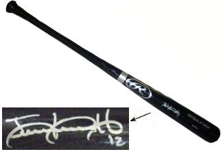 Juan Lagares Autographed Rawlings Black Pro Bat #12 (New York Mets)-Powers Sports Memorabilia