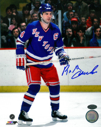 Ron Greschner Autographed New York Rangers NFL Licensed 8x10 Photo -Leaf Hologram-Powers Sports Memorabilia