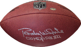 Randy White Autographed NFL Wilson Replica Composite Football CO-MVP SB XII (silver logo) (Dallas Cowboys)-Powers Sports Memorabilia