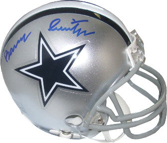 Barry Switzer Autographed Dallas Cowboys Riddell Mini Helmet-Powers Sports Memorabilia