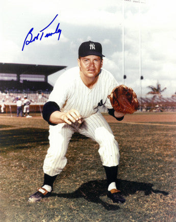 Bob Turley Autographed New York Yankees 8x10 Photo (catch pose- deceased)-Powers Sports Memorabilia