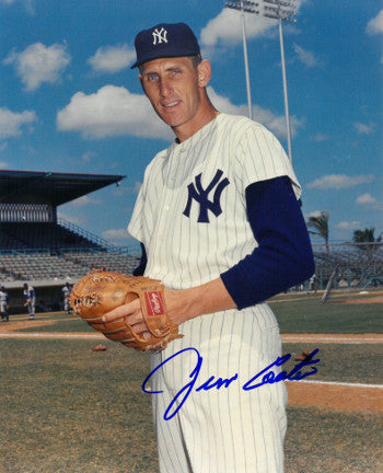 Jim Coates Autographed New York Yankees 8x10 Photo (standing)-Powers Sports Memorabilia
