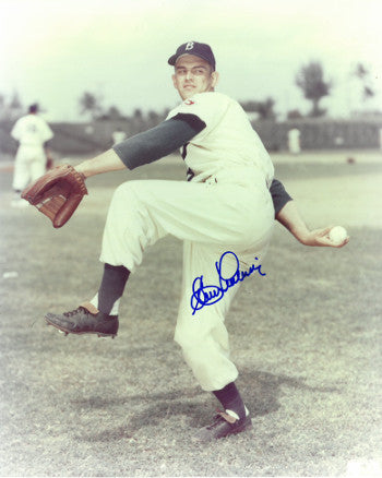 Clem Labine Autographed Brooklyn Dodgers 8x10 Photo (deceased-pitching)-Powers Sports Memorabilia
