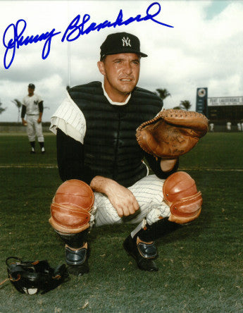 Johnny Blanchard Autographed New York Yankees 8x10 Photo - COA (Deceased)-Powers Sports Memorabilia