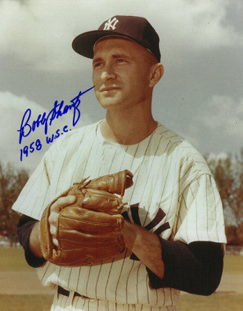 Bobby Shantz Autographed New York Yankees 8x10 Photo w/ 1958 WSC Insc (World Series Champs)-Powers Sports Memorabilia