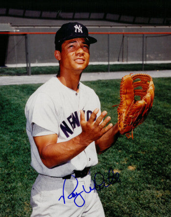 Roy White Autographed New York Yankees 8x10 Photo (blue sig)-Powers Sports Memorabilia