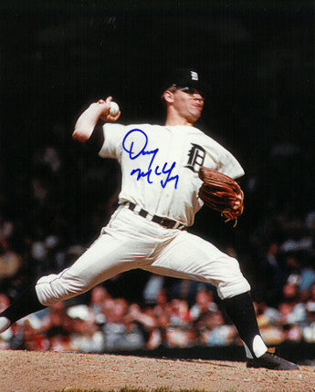 Denny McLain Autographed Detroit Tigers 8x10 Photo (blue sig)-Powers Sports Memorabilia