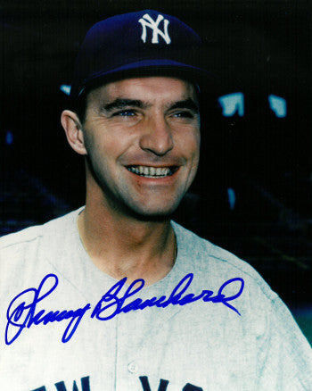 Johnny Blanchard Autographed New York Yankees 8x10 Photo - COA (deceased)-Powers Sports Memorabilia