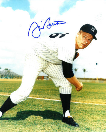 Jim Bouton Autographed New York Yankees 8x10 Photo (grass background)-Powers Sports Memorabilia