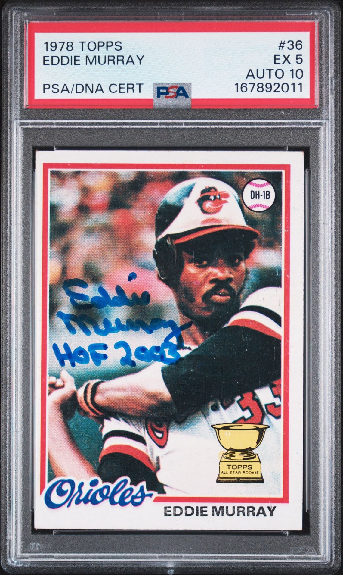 Eddie Murray 1978 Topps Signed Rookie Card #36 HOF 2003 PSA 5 Auto 10-Powers Sports Memorabilia