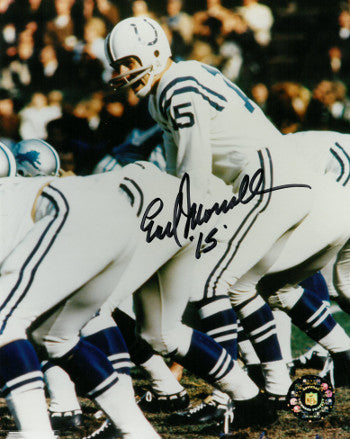 Earl Morrall Autographed Baltimore Colts 8X10 Photo #15 (under center)-Powers Sports Memorabilia