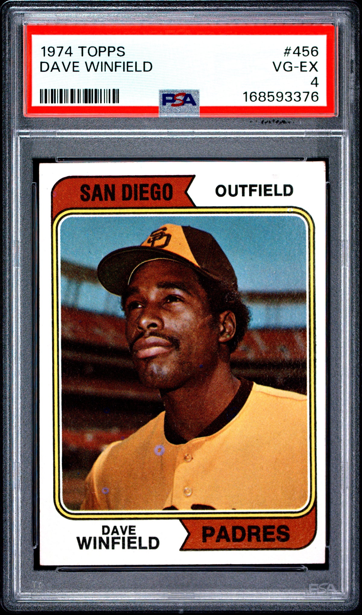 Dave Winfield 1974 Topps Padres Rookie Card #456 PSA 4