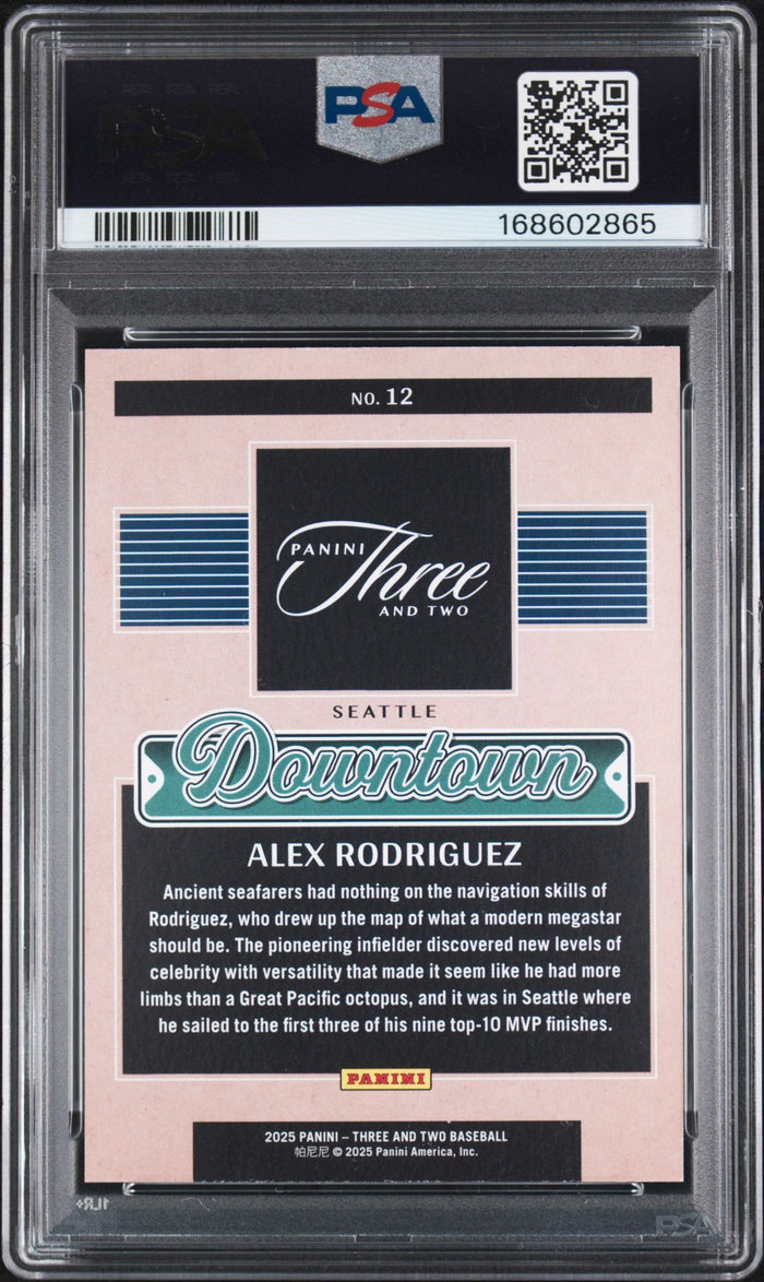 Alex Rodriguez 2025 Panini Downtown Card #12 PSA 8 Auto 9-Powers Sports Memorabilia