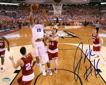 Jahlil Okafor Autographed Duke Blue Devils 8x10 Photo #15 (2015 National Championship vs Wisconsin)-Powers Sports Memorabilia