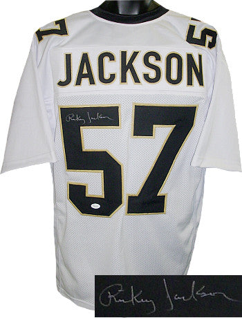 Rickey Jackson Autographed White TB Custom Stitched Pro Style Football Jersey XL- JSA Hologram-Powers Sports Memorabilia