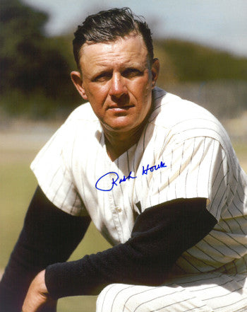 Ralph Houk Autographed New York Yankees B&W 8x10 Photo - COA 1961 & 1962 WS Champ-Powers Sports Memorabilia