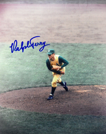 Ralph Terry Autographed Kansas City Athletics 8x10 Photo (pitching)-Powers Sports Memorabilia