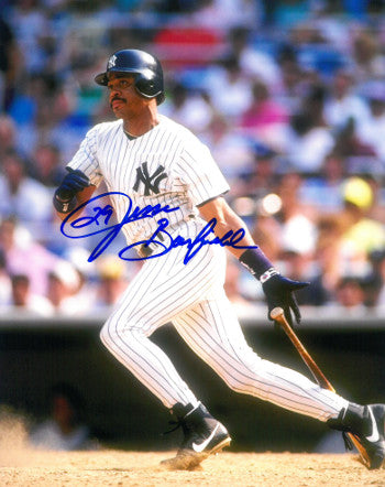 Jesse Barfield Autographed New York Yankees 8x10 Photo #29 (batting)-Powers Sports Memorabilia
