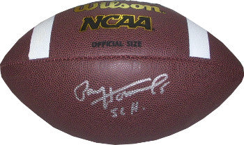 Paul Hornung Autographed Autographed NCAA Wilson Replica Composite Football 56 H (Heisman-Notre Dame Fighting Irish)-Powers Sports Memorabilia
