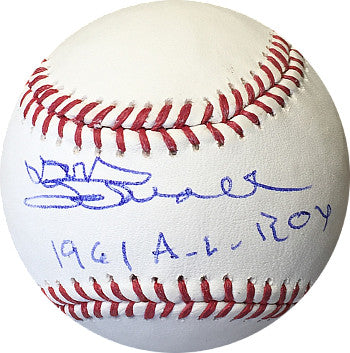 Don Schwall Autographed Official Major League Baseball 1961 AL ROY (Boston Red Sox/Pirates)-Powers Sports Memorabilia