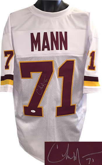 Charles Mann Autographed White TB Custom Stitched Pro Style Football Jersey XL #71- JSA Hologram-Powers Sports Memorabilia