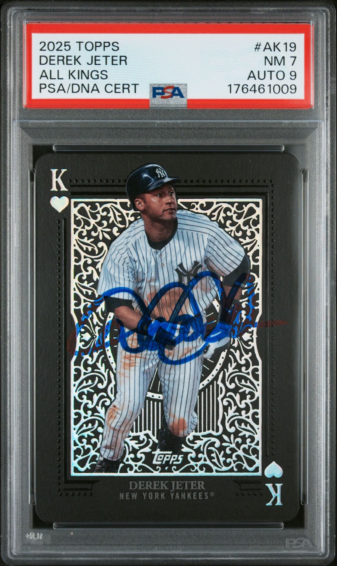 Derek Jeter 2025 Topps All Kings Signed Card #AK19 PSA 7 Auto 9-Powers Sports Memorabilia