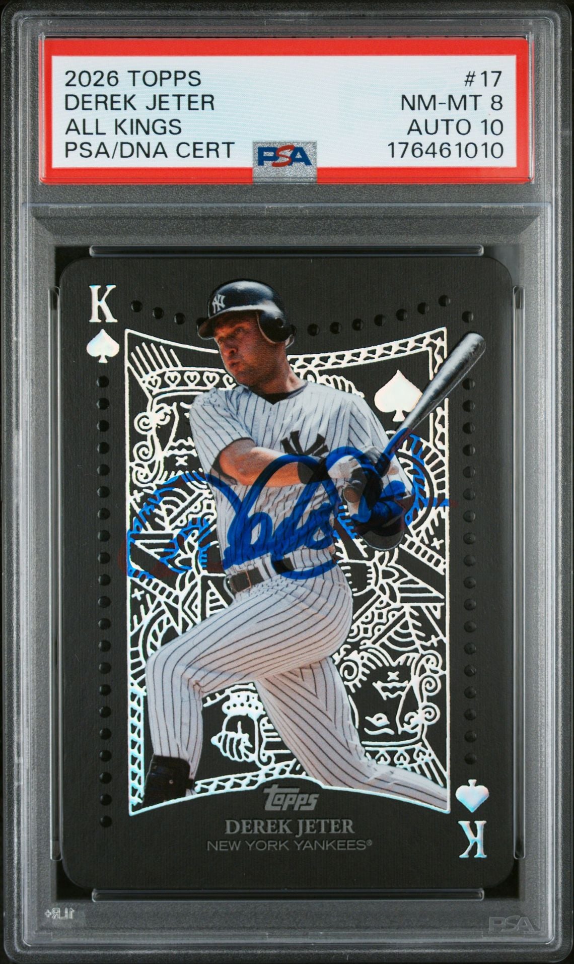 Derek Jeter 2026 Topps All Kings Signed Card #17 PSA 8 Auto 10