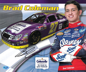 Brad Coleman Autographed Nascar 8x10 Photo #27 Cottonelle-Powers Sports Memorabilia